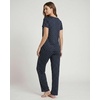 image:image2 Pack Womens Pajama Sets 2 Piece Crew Neck Tee Open Bottom Pants LoungeNavy Blazer Flowers  Pearl Flowers