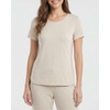 image:image2 Pack Womens Pajama Sets 2 Piece Crew Neck Tee Open Bottom Pants LoungeNavy Blazer Stars  Moonbeam Check