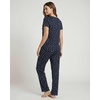 image:image2 Pack Womens Pajama Sets 2 Piece Crew Neck Tee Open Bottom Pants LoungeNavy Blazer Stars  Moonbeam Check