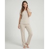 image:image2 Pack Womens Pajama Sets 2 Piece Crew Neck Tee Open Bottom Pants LoungeNavy Blazer Stars  Moonbeam Check