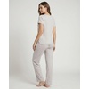 image:image2 Pack Womens Pajama Sets 2 Piece Crew Neck Tee Open Bottom Pants LoungeVapor Blue Dots  Clear Sky Stripe