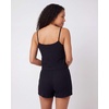 image:image2 Pack Womens Pajama Sets 2 Piece Ribbed Cropped Cami Shorts Sleepwear PJsSolid Black  Grey Heather