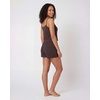 image:image2 Pack Womens Pajama Sets 2 Piece Ribbed Cropped Cami Shorts Sleepwear PJsSolid Chocolate Torte  Solid Moonbeam
