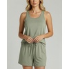 image:image2 Pack Womens Pajama Sets 2 Piece Tank Top Sleep Shorts Sleepwear LoungeSet 7