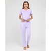 image:image2 Pack Womens Pajama Sets Short Sleeve Sleepwear Comfy Cute Loungewear PJSet B Purple  Blue