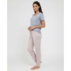 image:image2 Pack Womens Pajama Sets Short Sleeve Sleepwear Comfy Cute Loungewear PJSet C Gray  Navy
