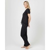 image:image2 Pack Womens Pajama Sets Short Sleeve Sleepwear Comfy Cute Loungewear PJSet D Black  Orange
