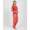 image:image2 Pack Womens Pajama Sets Short Sleeve Sleepwear Comfy Cute Loungewear PJSet D Black  Orange
