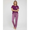 image:image2 Pack Womens Pajama Sets Short Sleeve Sleepwear Comfy Cute Loungewear PJSet E Black  Purple