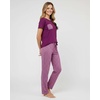 image:image2 Pack Womens Pajama Sets Short Sleeve Sleepwear Comfy Cute Loungewear PJSet E Black  Purple