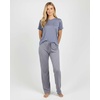 image:image2 Pack Womens Pajama Sets Short Sleeve Sleepwear Comfy Cute Loungewear PJSet F Gray  Navy