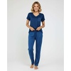 image:image2 Pack Womens Pajama Sets Short Sleeve Sleepwear Comfy Cute Loungewear PJSet F Gray  Navy
