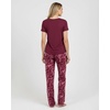 image:image2 Pack Womens Pajama Sets Short Sleeve Sleepwear Comfy Cute Loungewear PJSet I Navy  Burgundy