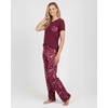 image:image2 Pack Womens Pajama Sets Short Sleeve Sleepwear Comfy Cute Loungewear PJSet I Navy  Burgundy