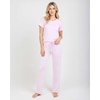 image:image2 Pack Womens Pajama Sets Short Sleeve Sleepwear Comfy Cute Loungewear PJSet K Navy  Pink