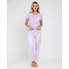 image:image2 Pack Womens Pajama Sets Short Sleeve Sleepwear Comfy Cute Loungewear PJSet L Purple  Blue