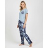 image:image2 Pack Womens Pajama Sets Short Sleeve Sleepwear Comfy Cute Loungewear PJSet L Purple  Blue