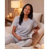 image:image2 Pack Womens Pajama Sets Short Sleeve Sleepwear Comfy Cute Loungewear PJSet N Ultimate Grey Yummy Print  Blue Yummy Print