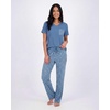 image:image2 Pack Womens Pajama Sets Short Sleeve Sleepwear Comfy Cute Loungewear PJSet N Ultimate Grey Yummy Print  Blue Yummy Print