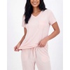 image:image2 Pack Womens Pajama Sets Short Sleeve Sleepwear Comfy Cute Loungewear PJSet O Pink Yummy Print  Blue Yummy Print