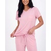 image:image2 Pack Womens Pajama Sets Short Sleeve Sleepwear Comfy Cute Loungewear PJSet P Pinkaboo  Navy Blazer Yummy Print