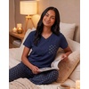 image:image2 Pack Womens Pajama Sets Short Sleeve Sleepwear Comfy Cute Loungewear PJSet P Pinkaboo  Navy Blazer Yummy Print