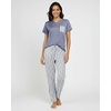 image:image2 Pack Womens Pajama Sets Short Sleeve Sleepwear Comfy Cute Loungewear PJSet a Charcoal  Burgundy