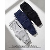 image:image3 Pack Boys Fleece Joggers Sweatpants Kids Youth Sweats Athletic Pants TeenSolid Black  Charcoal Heather  Grey Heather