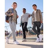 image:image3 Pack Boys Fleece Joggers Sweatpants Kids Youth Sweats Athletic Pants TeenSolid Black  Charcoal Heather  Grey Heather