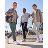 image:image3 Pack Boys Fleece Joggers Sweatpants Kids Youth Sweats Athletic Pants TeenSolid Black  Solid Pine Grove  Grey Heather