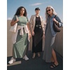 image:image3 Pack Womens Maxi Dresses Casual Short Sleeve TShirt Dress Long SlitSet 13