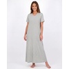 image:image3 Pack Womens Maxi Long Nightgowns Short Sleeve Night Shirt PJ Sleep DressSet 11