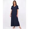image:image3 Pack Womens Maxi Long Nightgowns Short Sleeve Night Shirt PJ Sleep DressSet 7