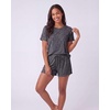 image:image3 Pack Womens Pajama Sets 3 Piece Crew Tee Tank Top Sleep Shorts SleepwearCharcoal Heather