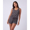 image:image3 Pack Womens Pajama Sets 3 Piece Crew Tee Tank Top Sleep Shorts SleepwearCharcoal Heather