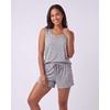 image:image3 Pack Womens Pajama Sets 3 Piece Crew Tee Tank Top Sleep Shorts SleepwearGrey Heather