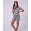 image:image3 Pack Womens Pajama Sets 3 Piece Crew Tee Tank Top Sleep Shorts SleepwearGrey Heather