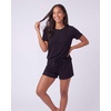image:image3 Pack Womens Pajama Sets 3 Piece Crew Tee Tank Top Sleep Shorts SleepwearSolid Black
