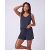 image:image3 Pack Womens Pajama Sets 3 Piece Crew Tee Tank Top Sleep Shorts SleepwearSolid Navy Blazer
