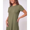 image:image3 Pack Womens T Shirt Dresses Casual Short Sleeve Midi Dress PocketsSet 11