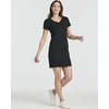 image:image3 Pack Womens Tshirt Dress Ribbed V Neck Short Sleeve Casual Summer DressSet 7