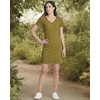 image:image3 Pack Womens Tshirt Dress Ribbed V Neck Short Sleeve Casual Summer DressSet 8