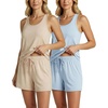 image:image2 Pack Womens Pajama Sets 2 Piece Tank Top Sleep Shorts Sleepwear LoungeSet 2