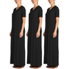image:image3 Pack Womens Maxi Long Nightgowns Short Sleeve Night Shirt PJ Sleep DressSet 9