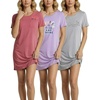 image:image3 Pack Womens Nightgowns Short Sleeve Sleep Dress Night Gowns SleepshirtsSet 9