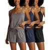 image:image3 Pack Womens Pajama Set Cami Shorts Soft Comfy Summer Lounge PJs SleepSet 10