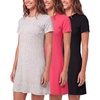 image:image3 Pack Womens T Shirt Dresses Casual Short Sleeve Midi Dress PocketsSet 1