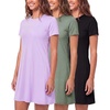 image:image3 Pack Womens T Shirt Dresses Casual Short Sleeve Midi Dress PocketsSet 3