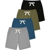 image:image4 Pack Boys French Terry Shorts Cotton with Pockets Youth Kids LoungeSet 2
