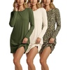 image:imageReal Essentials 3 Pack UltraSoft Night Shirt for Women Long Sleeve Sleep Shirt Nightgown Available in Plus SizeSet 9